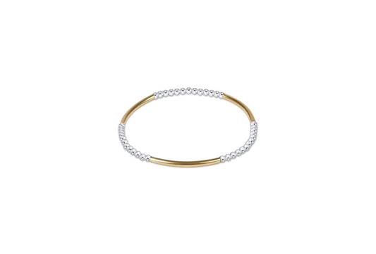 Bliss Bar Pattern Mixed Metal 2.5mm Bracelet - She Chester