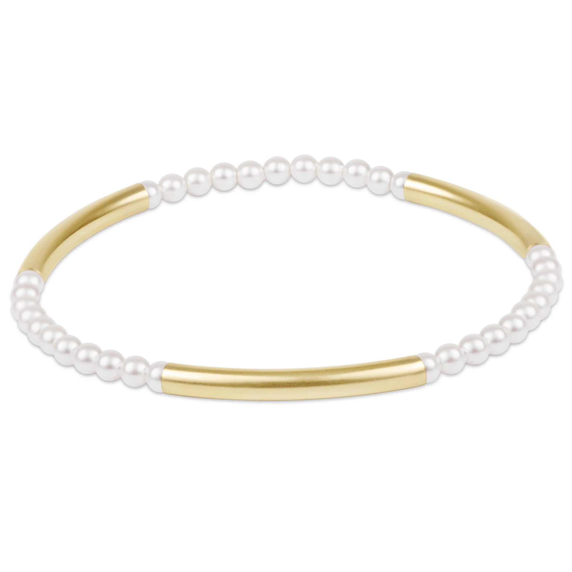 Bliss Bar Pattern Pearl 3mm Bracelet - She Chester