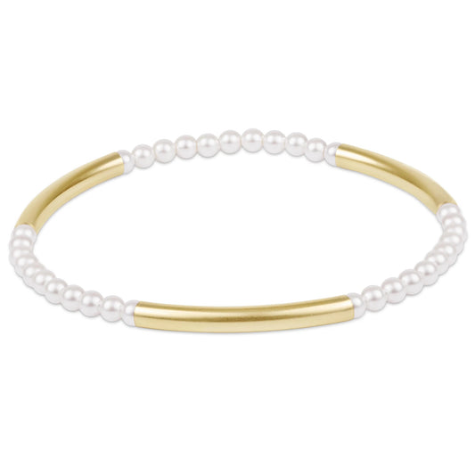 Bliss Bar Pattern Pearl 3mm Bracelet - She Chester