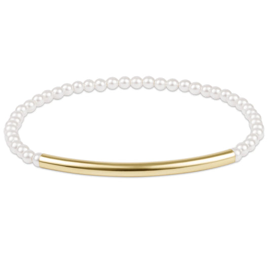 Bliss Bar Smooth Pearl 3mm Bracelet - She Chester