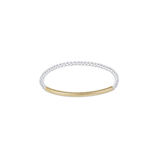 Bliss Bar Textured Mixed Metal 3mm Bracelet - She Chester