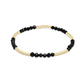 Blissful 2.5mm Bracelet - Faceted Onyx - She Chester