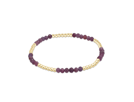 Blissful 2.5mm Bracelet - Ruby - She Chester