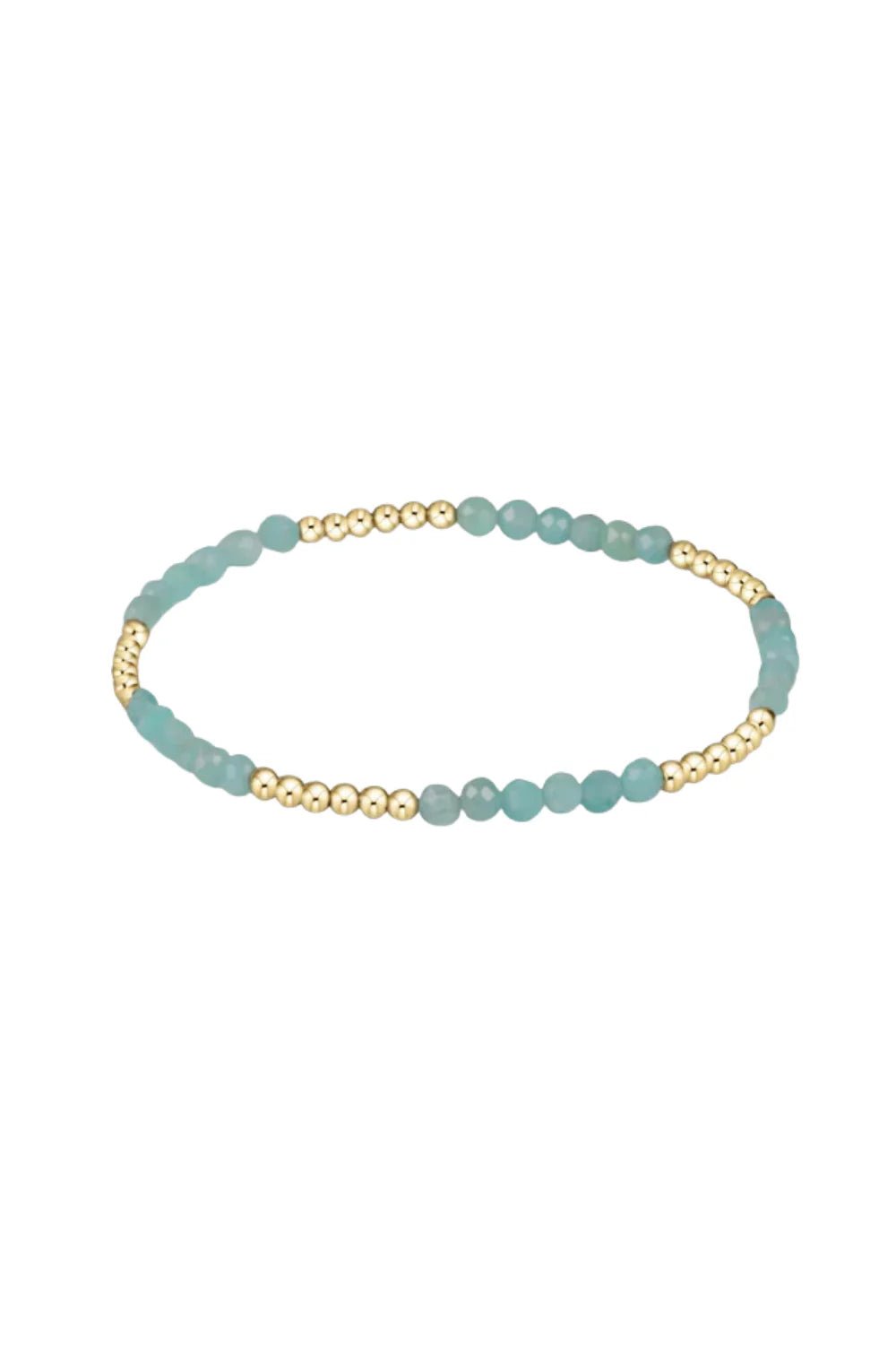 BLISSFUL PATTERN 2.5MM BEAD BRACELET - AMAZONITE - She Chester