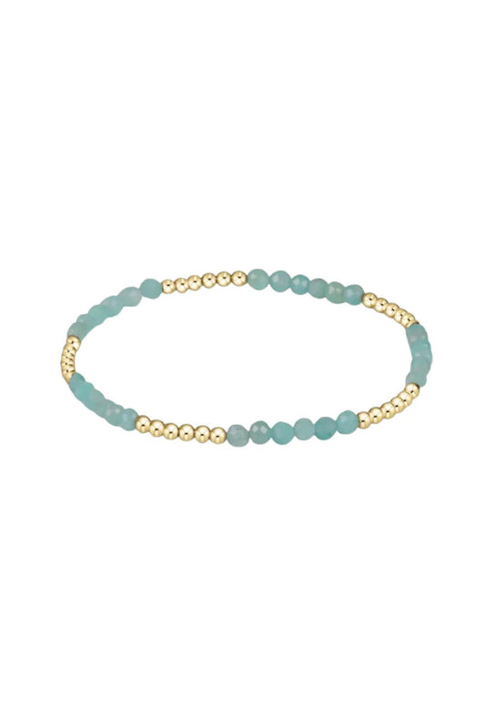 BLISSFUL PATTERN 2.5MM BEAD BRACELET - AMAZONITE - She Chester