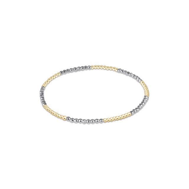 Blissful Pattern 2mm Bead Bracelet - Bright Silver - She Chester