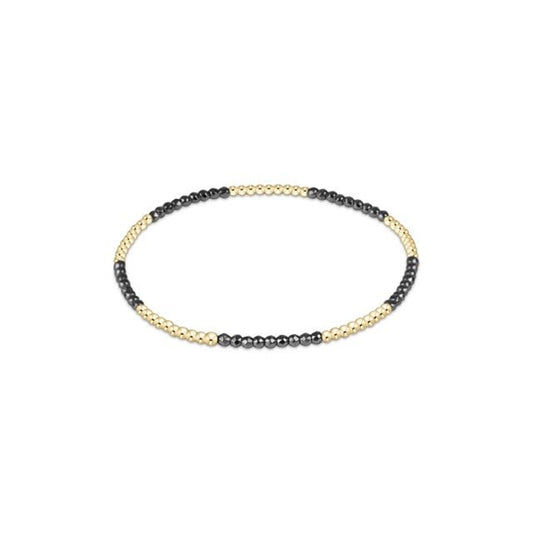 Blissful Pattern 2mm Bead Bracelet - Silver Faceted - She Chester