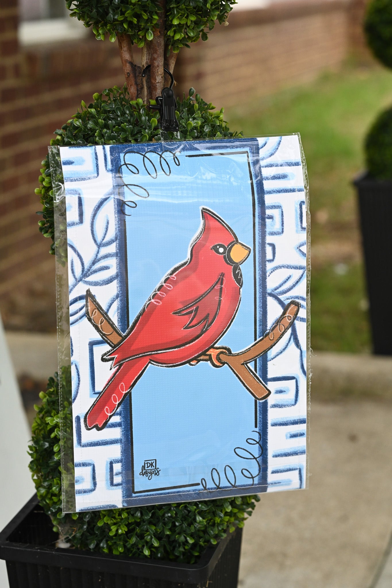 Blue and White Cardinal Garden Glam - She Chester