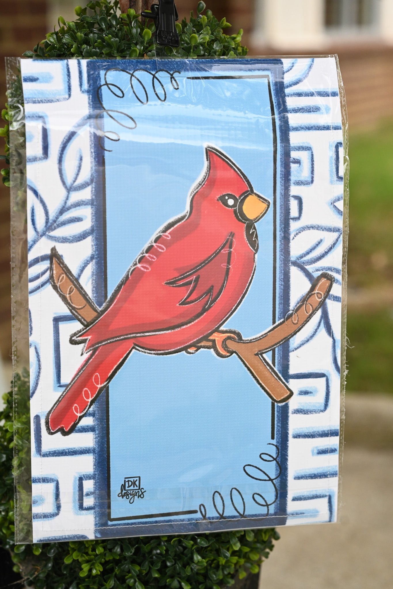 Blue and White Cardinal Garden Glam - She Chester