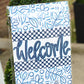 Blue and White Welcome Glam - She Chester
