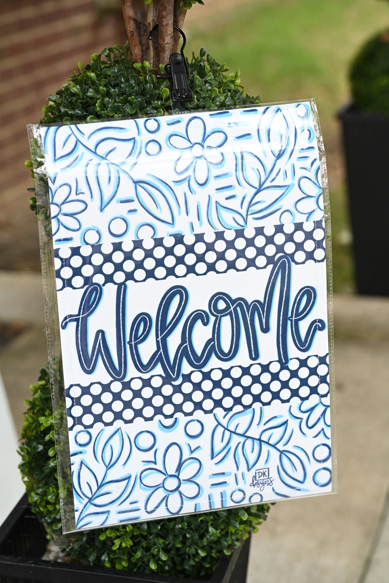 Blue and White Welcome Glam - She Chester
