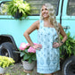 Blue Blooms Denim Dress - She Chester