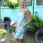 Blue Blooms Denim Dress - She Chester