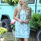 Blue Blooms Denim Dress - She Chester