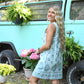 Blue Blooms Denim Dress - She Chester