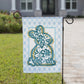 Blue Floral Bunny Flag - She Chester