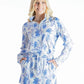 Blue Floral SS UPF Pullover - She Chester