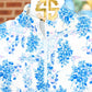 Blue Floral SS UPF Pullover - She Chester