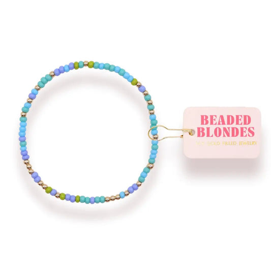 Blue & Green Sprinkle BB Standard Anklet - She Chester