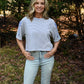 Bluetiful Bows Cropped Top - She Chester