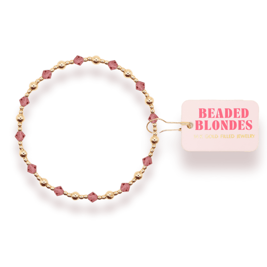 Blush Pink June Bracelet: Standard 6.75 inch - She Chester
