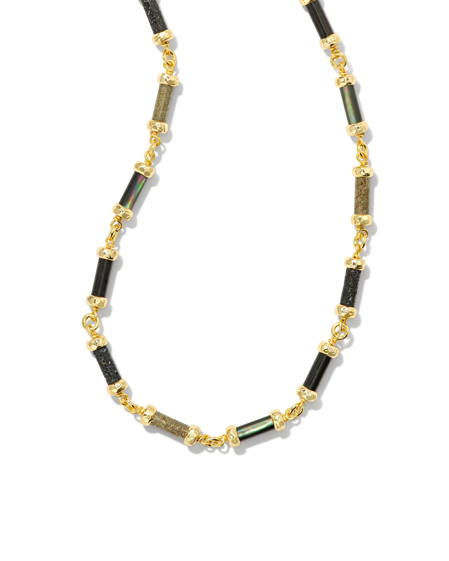 GIGI STRAND NECKLACE IN GOLD BLACK MIX