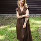 Bonnie Brown Zip Up Dress - She Chester
