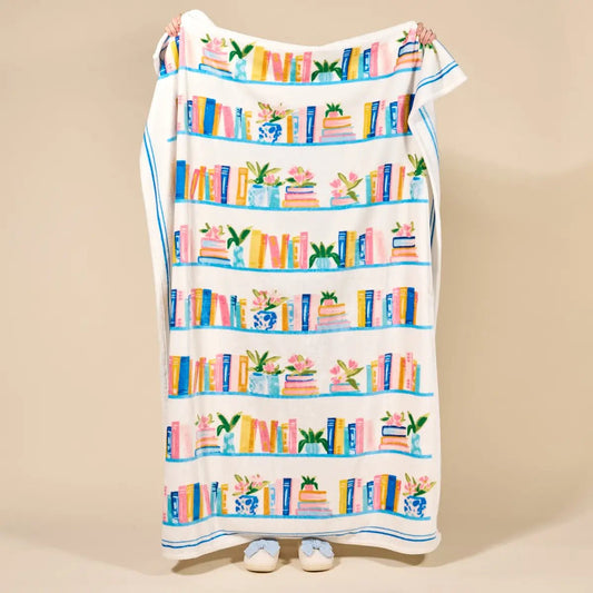 Book Shelfie Snuggle Up Plush Blanket - She Chester