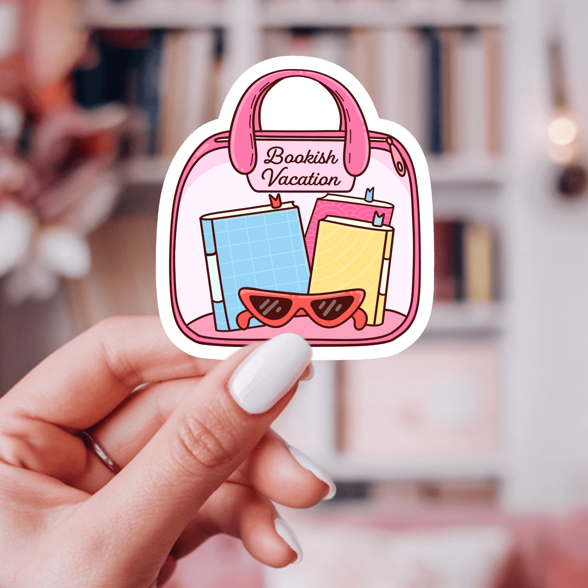 Bookish Summer Vacation Vinyl Sticker – Summer Book Lover: 2.5" - She Chester