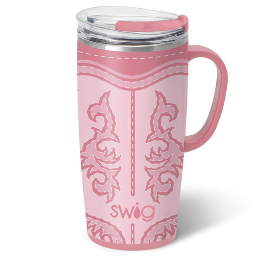 Boot Scootin Pink Travel Mug 22oz - She Chester