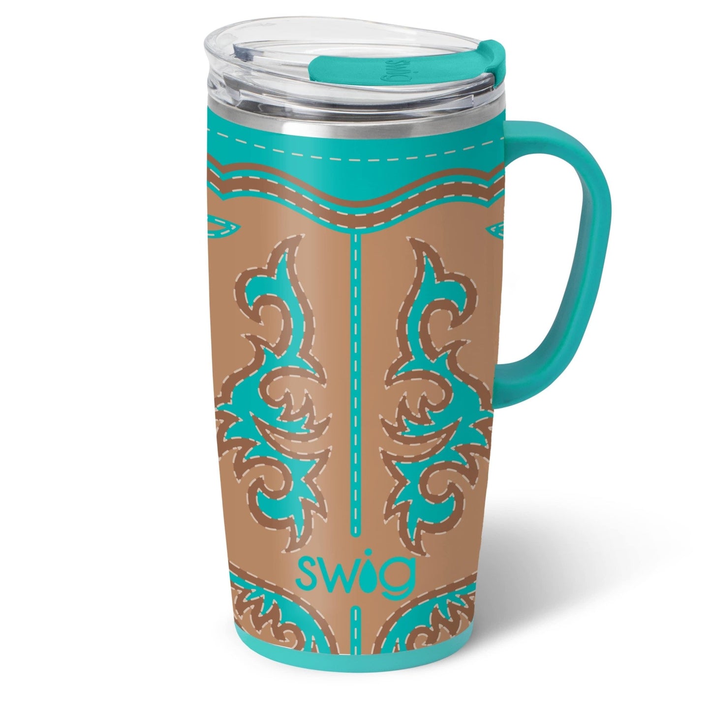 Boot Scootin Turquoise Travel Mug 22oz - She Chester