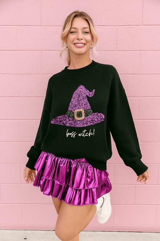 Boss Witch Sequin Sweater - She Chester