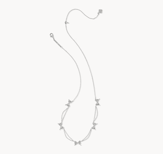 BOW STRAND NECKLACE SILVER - She Chester
