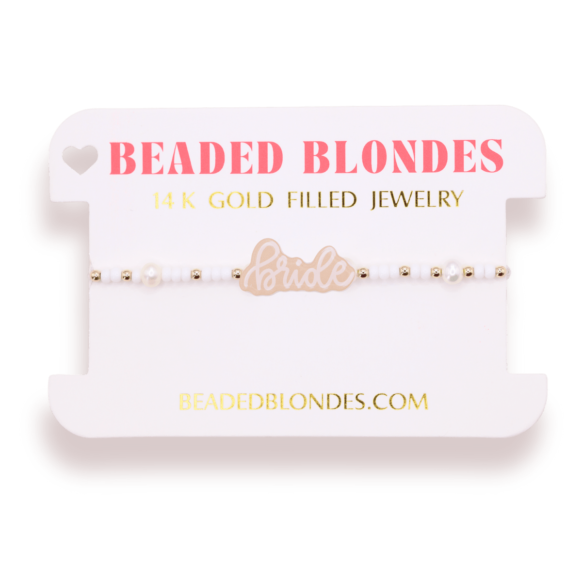 Bride Bracelet on White Pearl: Standard 6.75 Inch - She Chester