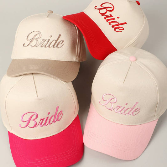 Bride Text Embroidery Two - Tone Trucker Hat - She Chester
