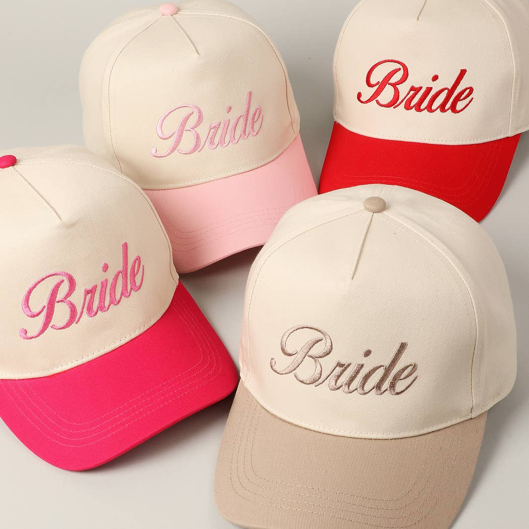 Bride Text Embroidery Two - Tone Trucker Hat - She Chester