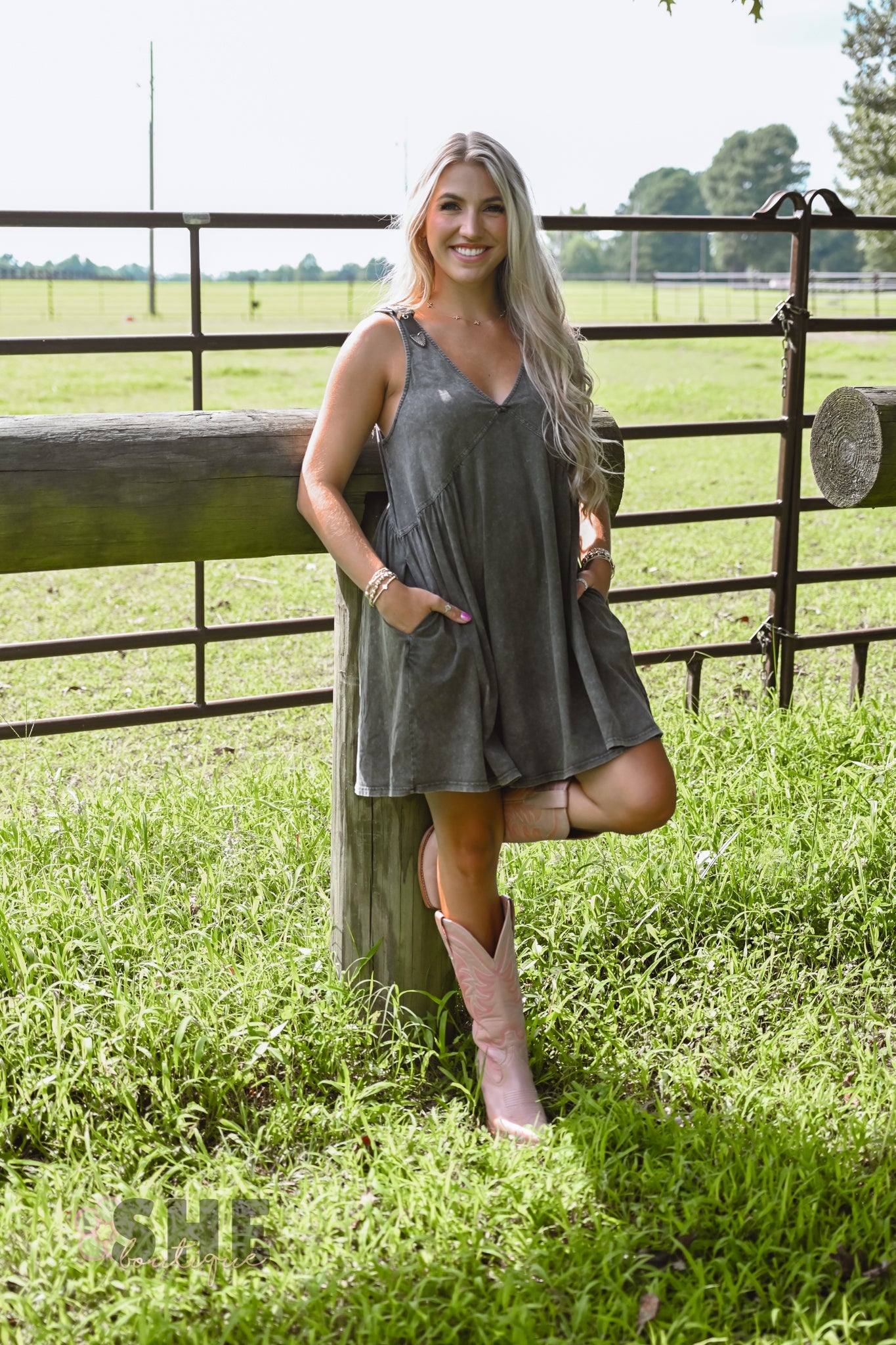 Brie Buckle Babydoll Dress - She Chester