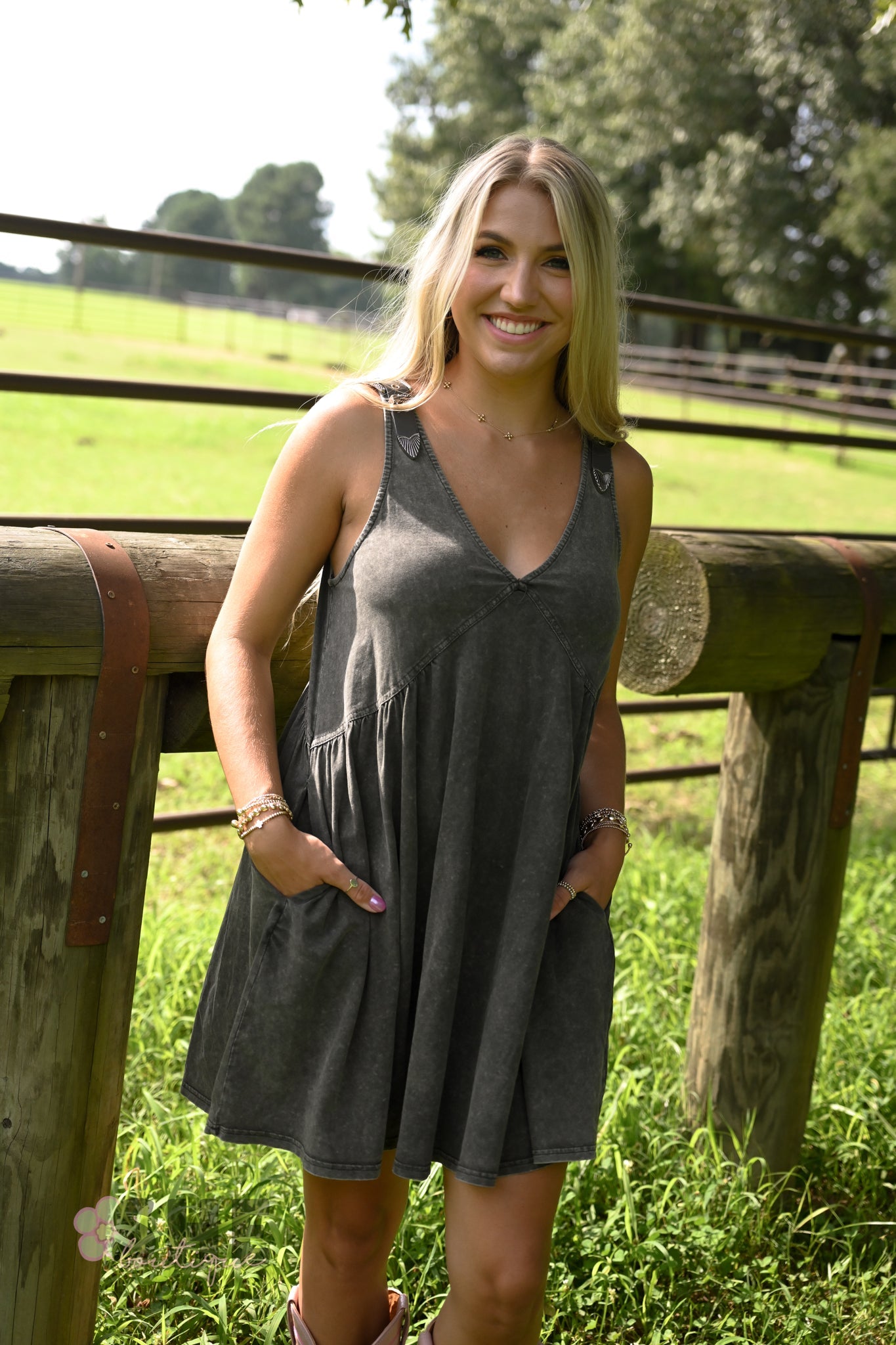 Brie Buckle Babydoll Dress - She Chester