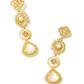 Brielle Linear Drop Gold Earring - She Chester