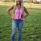 Bright Eyes Pink Tank - She Chester