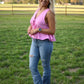Bright Eyes Pink Tank - She Chester