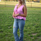 Bright Eyes Pink Tank - She Chester