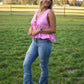 Bright Eyes Pink Tank - She Chester