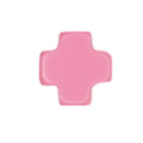 Bright Pink Small Signature Cross Gold Pattern 2mm Bracelet - She Chester
