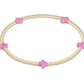 Bright Pink Small Signature Cross Gold Pattern 2mm Bracelet - She Chester