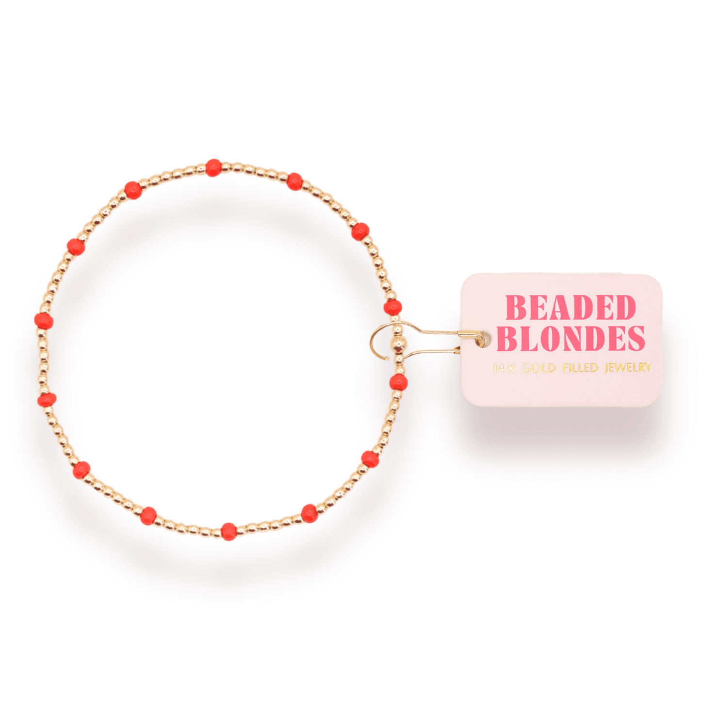 Bright Red Dainty Poppi Bracelet: Standard 6.75 inch - She Chester
