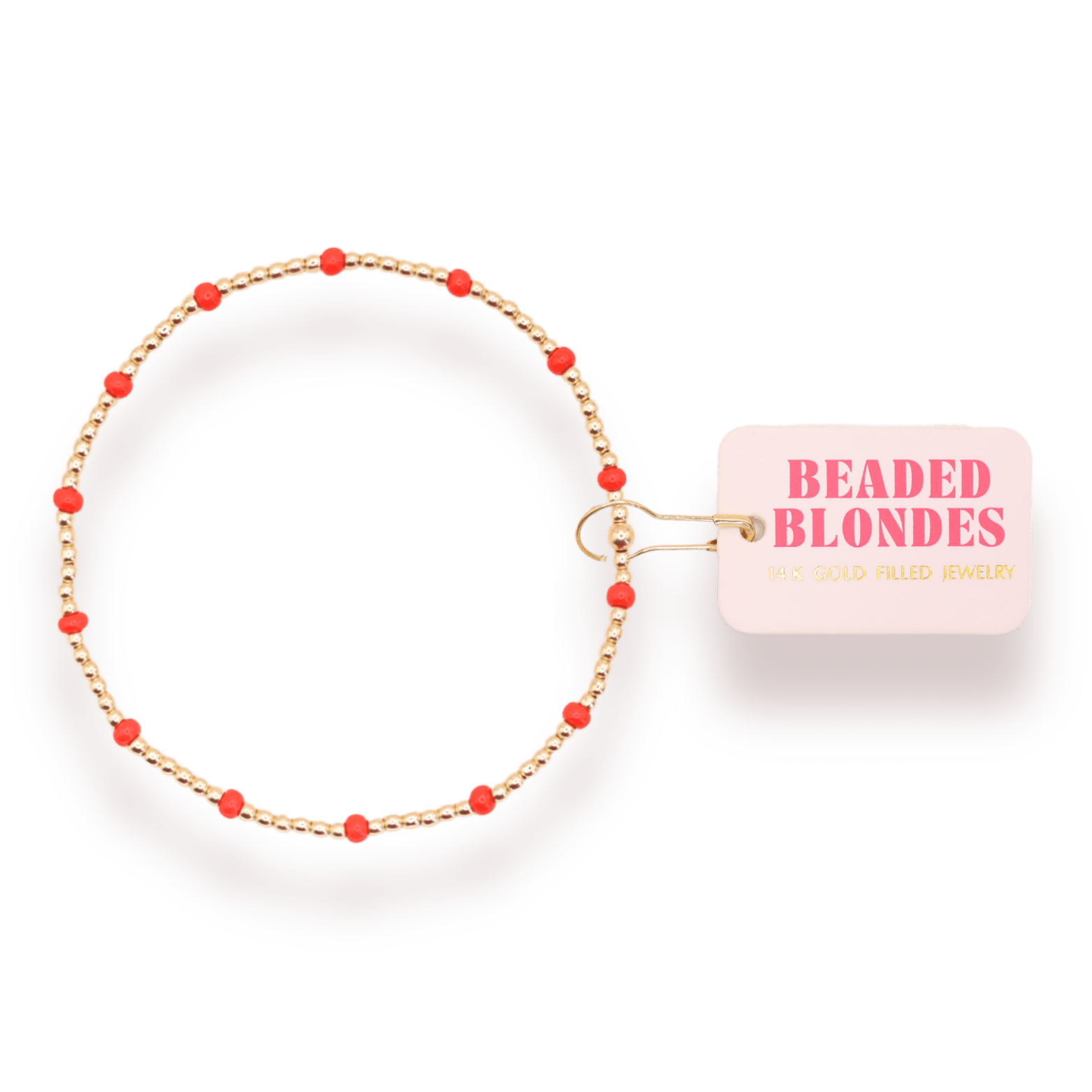 Bright Red Dainty Poppi Bracelet: Standard 6.75 inch - She Chester