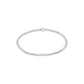 Bright Silver Faceted Hematite 2mm Bead Bracelet - She Chester