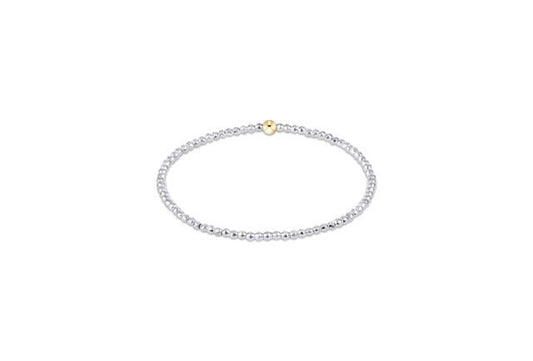 Bright Silver Faceted Hematite 2mm Bead Bracelet - She Chester