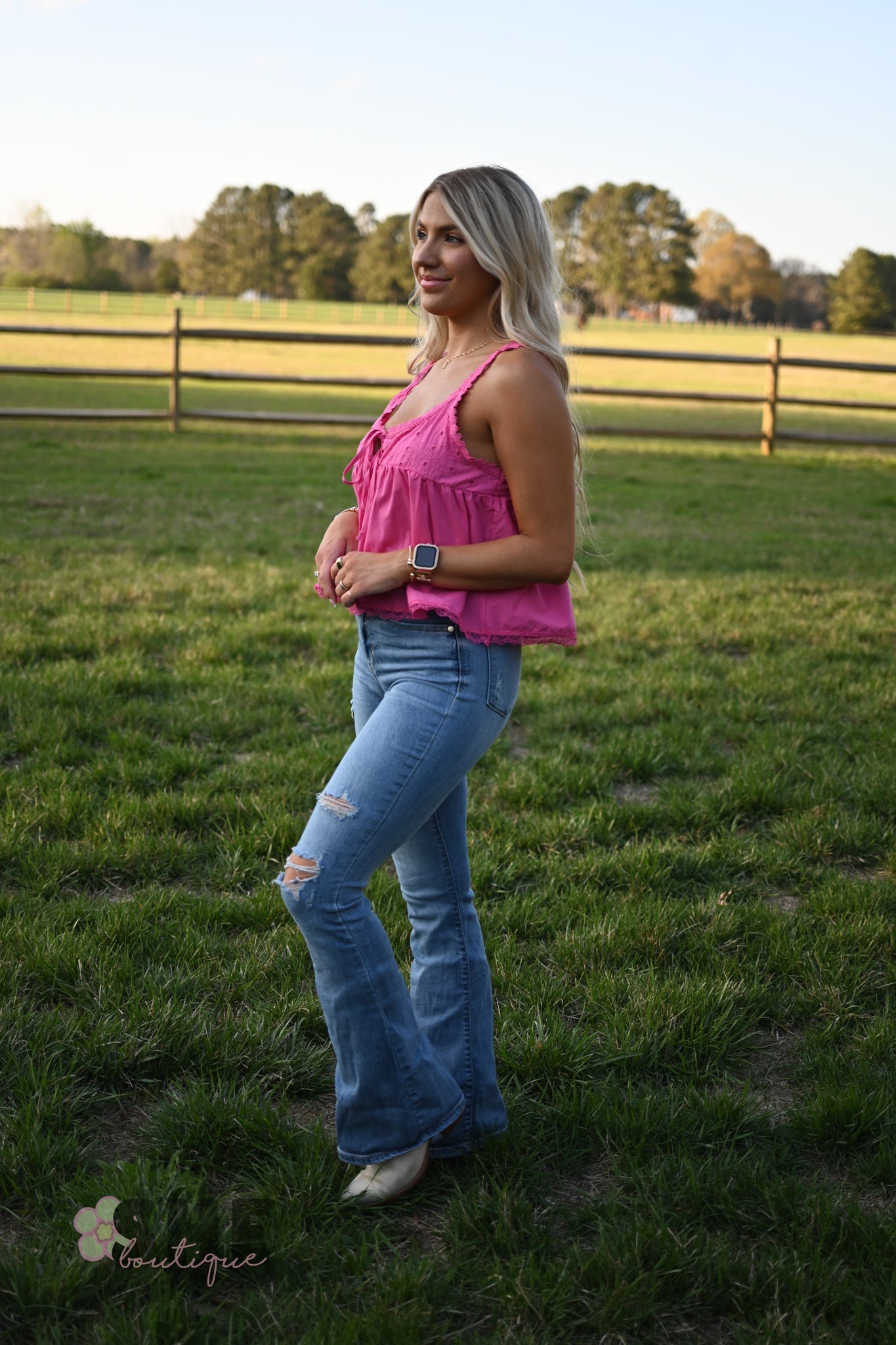 Britney Hot Pink Tank - She Chester
